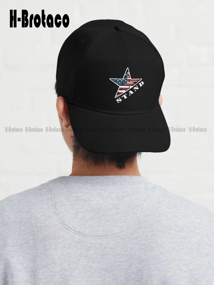 American Flag Grunge Star Stand Baseball Cap Baseball Cap Organizer Cotton Outdoor Simple Vintag Visor Casual Caps Denim Hats