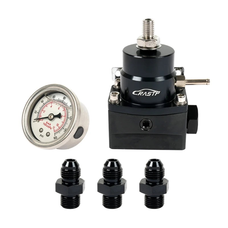 

Universal Adjustable Pressure Regulator Oil 160psi Gauge AN6 Fittings