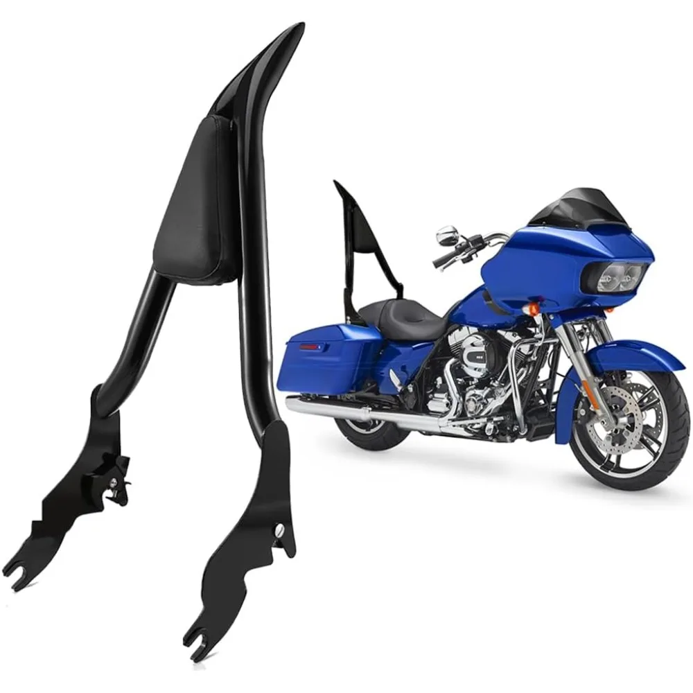 

Съемная спинка пассажира, подходящая для Harley Road King, глянцевая черная быстросъемная полоса Sissy Bar, совместимая с Road Glide Street