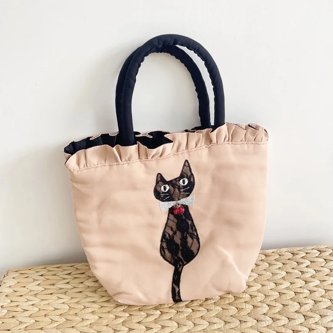 Cat Graphic Envrionment Fabric Cotton Bag Light Weight Cute Harajuku High Quality