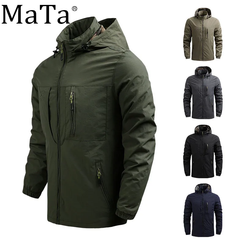 

Waterproof Jacket Men Shark Soft Shell Military Tactical Windbreaker High Quality Casual Hooded Coat Male Outdoor Men's Jackets