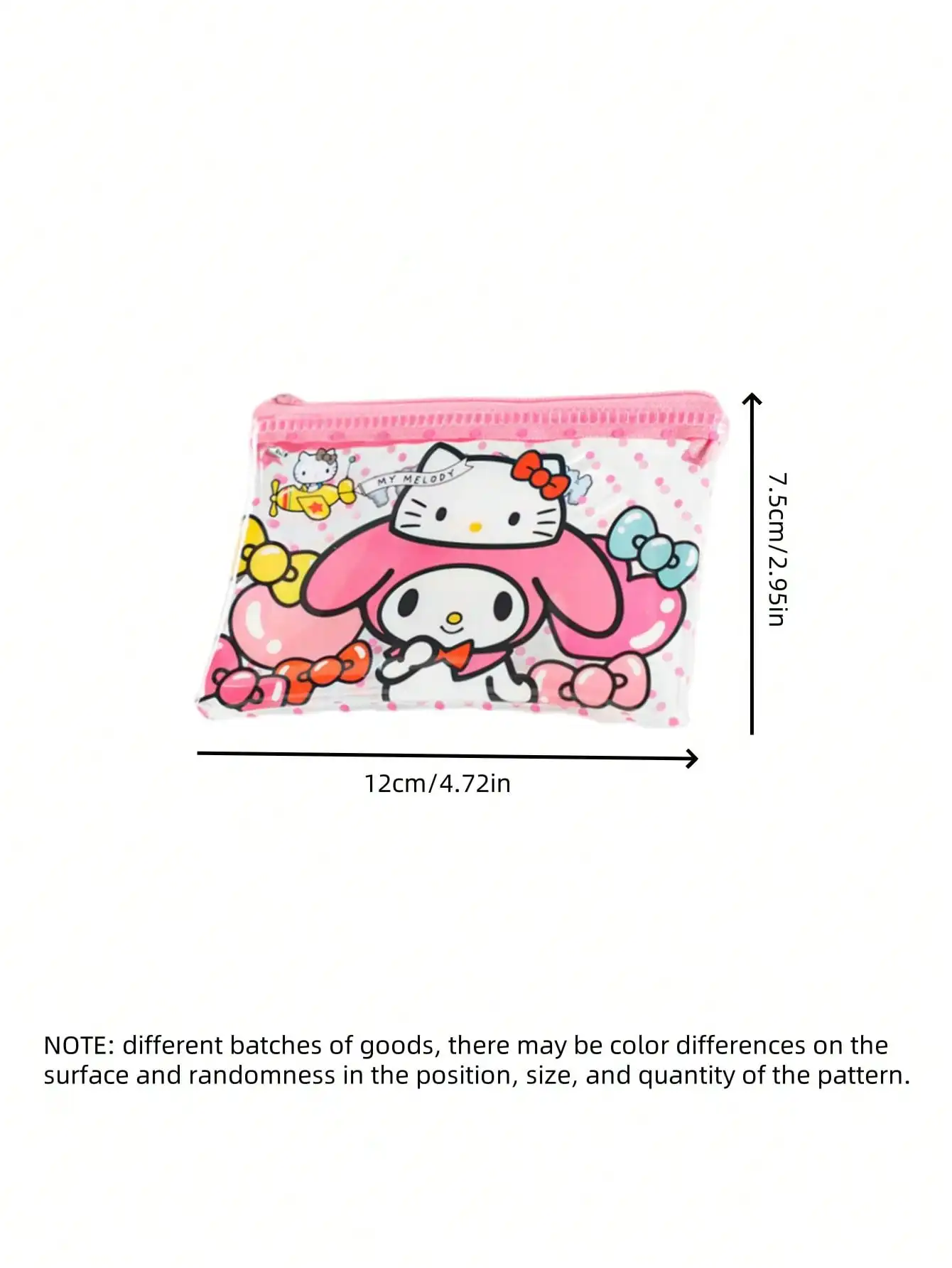 1pc Sanrio Hellokittys kuromi Clear Makeup Bag Storage Bag Makeup Bag Travel Clear Toiletries Makeup Bag Waterproof with Zipper