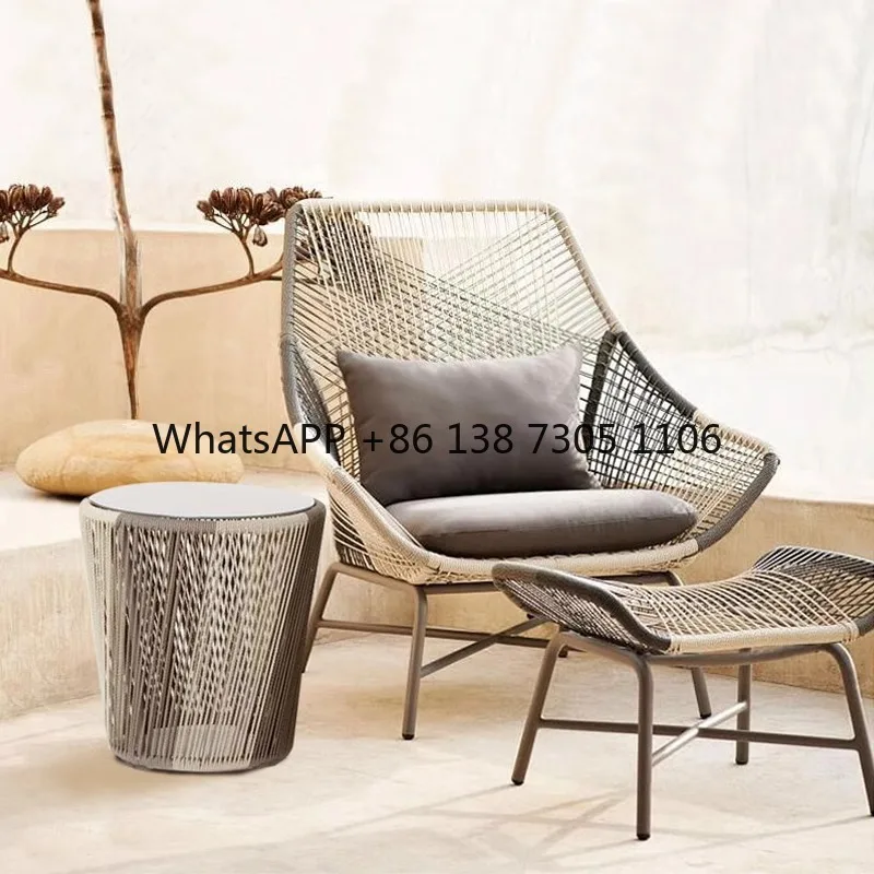 

Outdoor tables and chairs Balcony rattan chairs Teathree-piece set Single leisure furniture Sofa Outdoor courtyard rattan chair