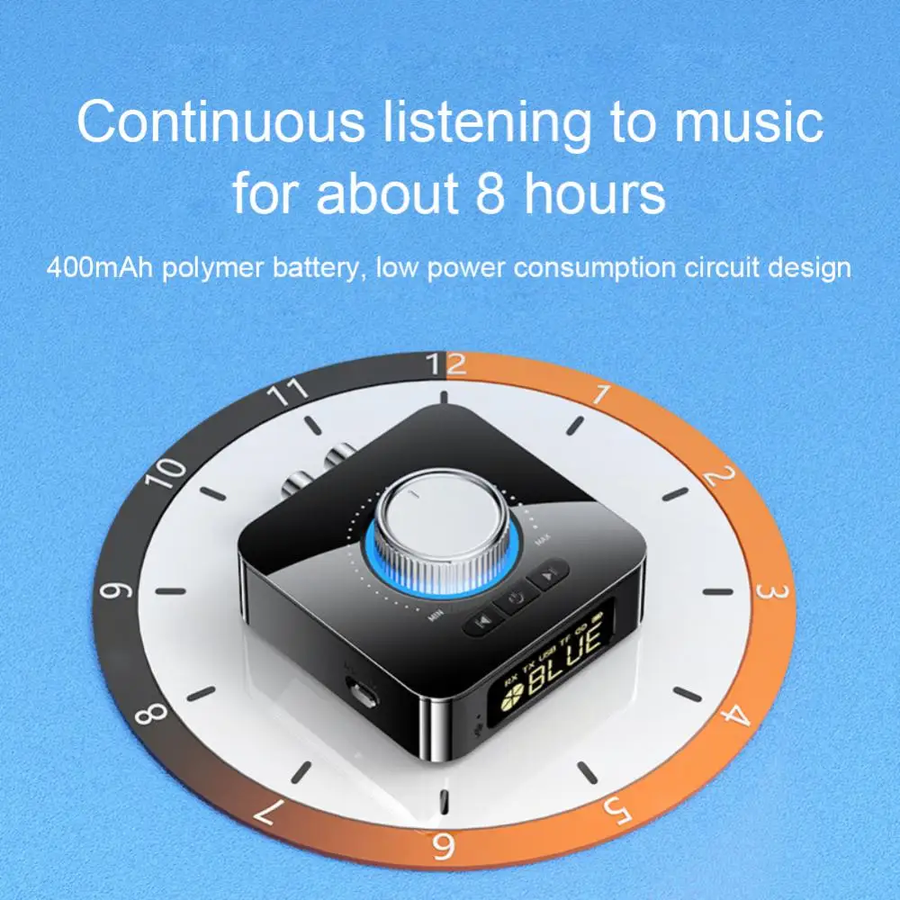 

Приемник со светодиодным экраном, стабильный черный для проводных колонок, приемник, аудиоприемник, цифровой дисплей высокой четкости