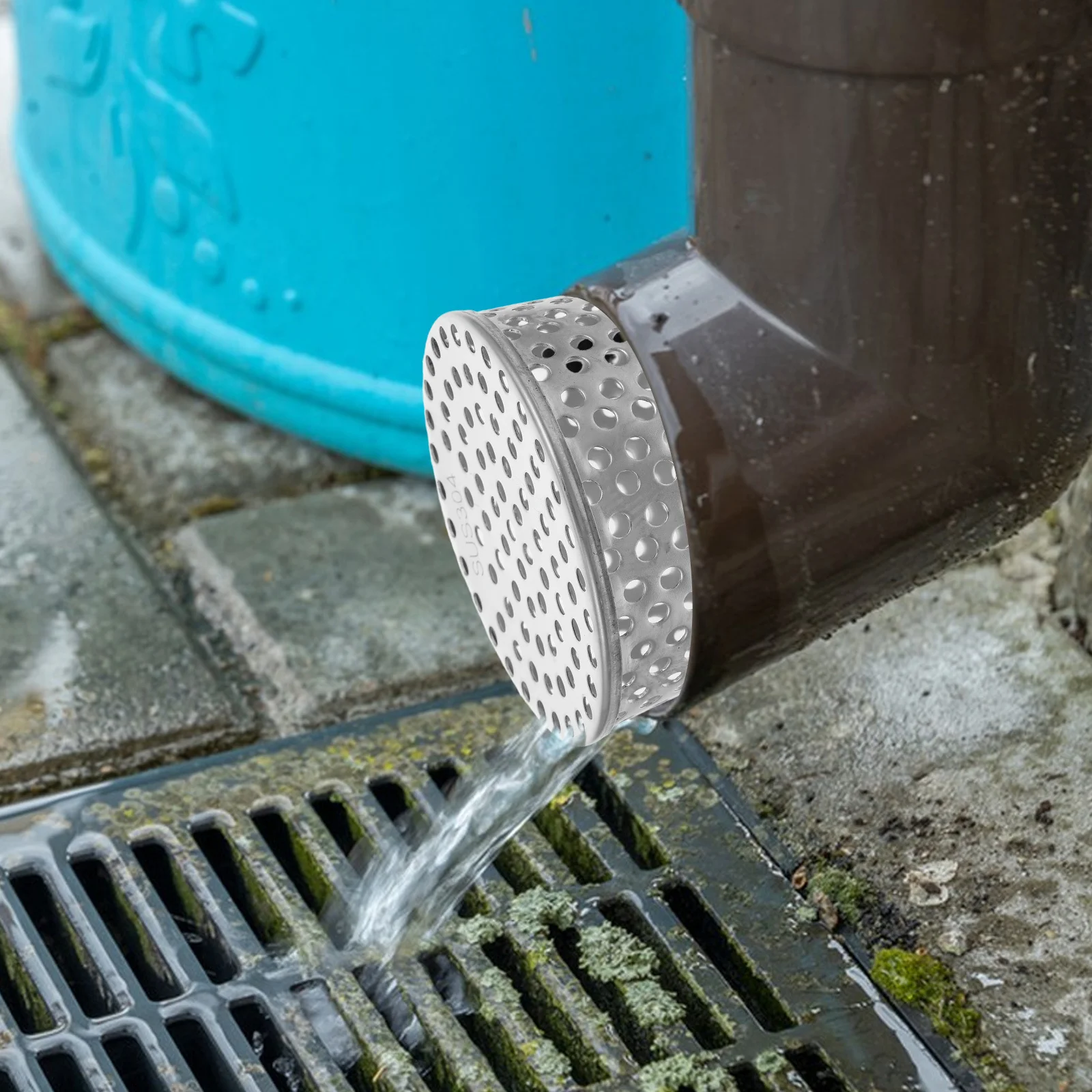 

Stainless Steel Floor Drain Outdoor Wall Insert Breathable Design For Patios Courtyards Gardens Easy Install Durable