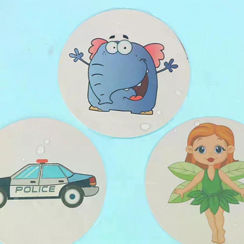 1 ensemble d'autocollants de toilette thermochromiques à couleur changeante, autocollant de formation pour urinoir, autocollant imperméable à couleur changeante pour pot d'enfant