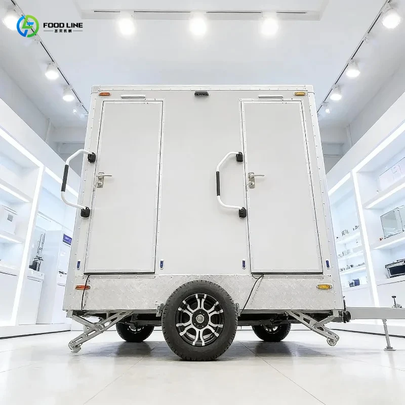 ADA Luxury Shower Restroom Trailer, Portable Toilet Heating AC Built-in, for Weddings Events Film Production