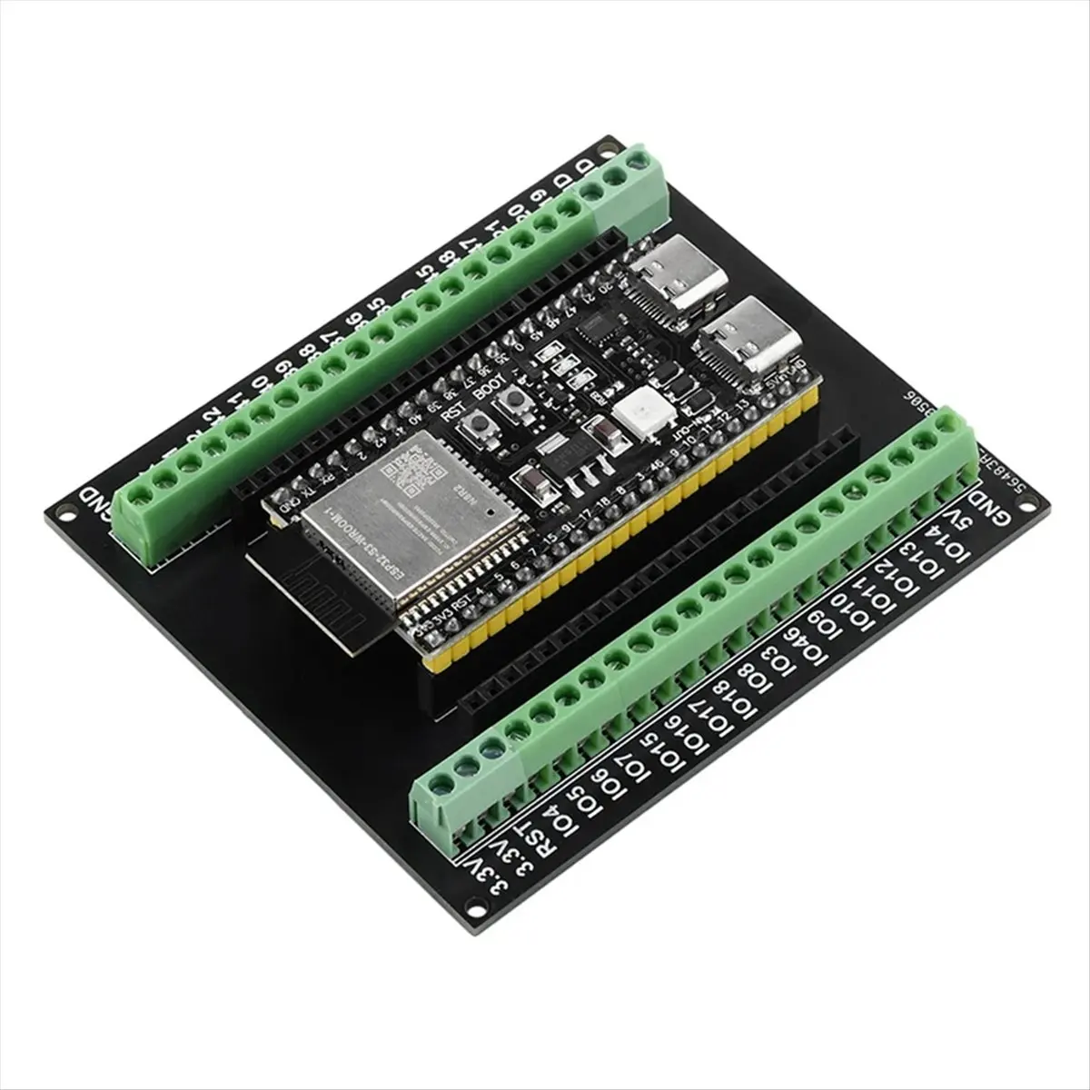 ABGN ESP32-S3 لوح تمديد GPIO 1 إلى 2 لوحة القطع لوحة توسيع طبقات مزدوجة مع لوحة تطوير N8R2/N16R8 B #1