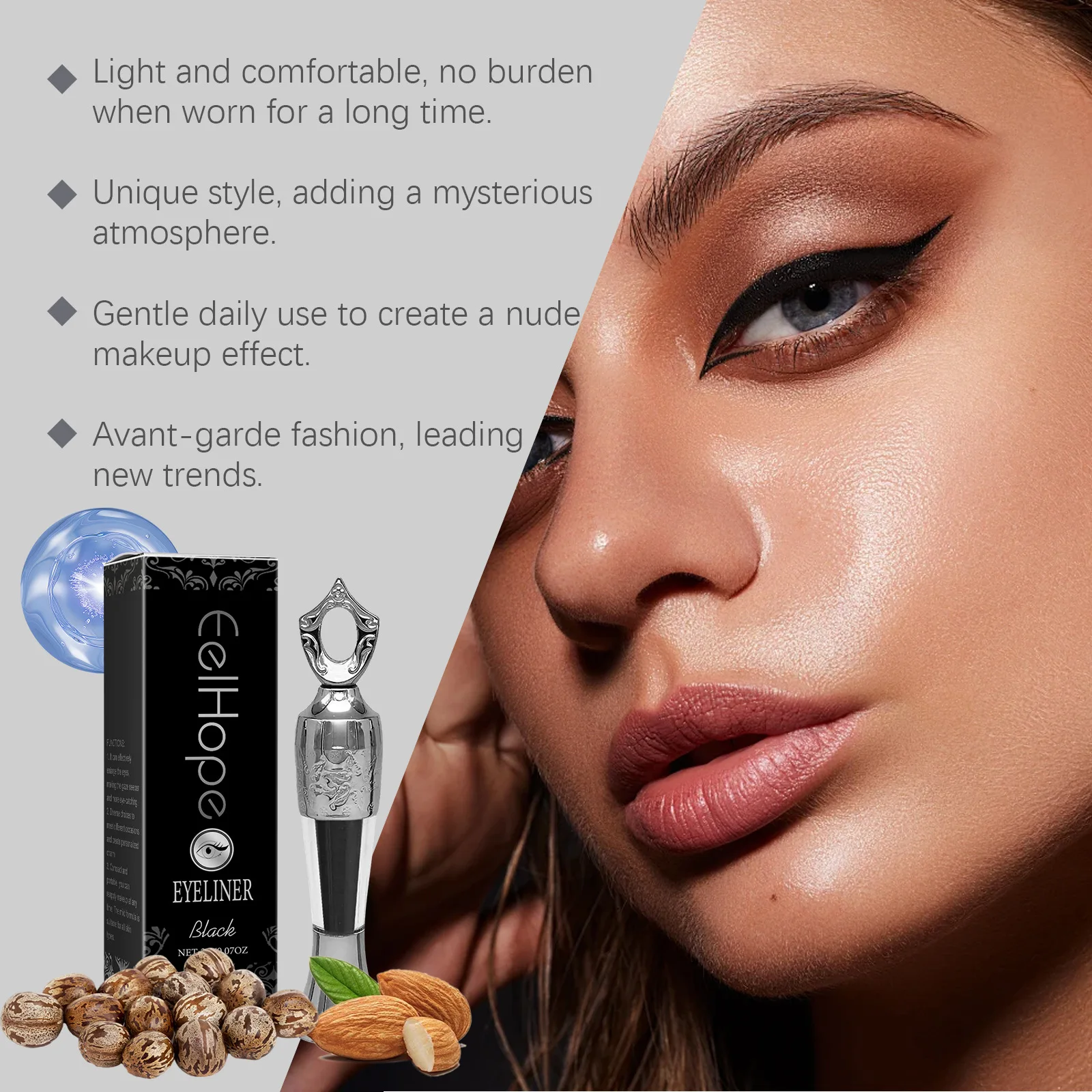 Black Color Liquid Eyeliner Pencil Long-Lasting Natural Smooth Durable Non-Fading Beauty Make-Up Tool Cosmetics Eye Shadow Stick