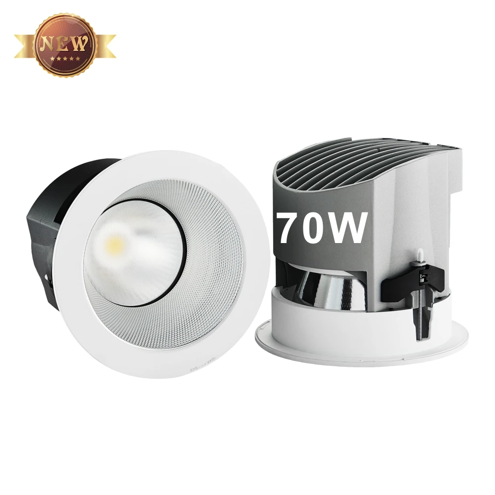 70w 60w 20w 24w 40w 20watt Conversion Plate 190mm Cutout Narrow Beam 230V Rgb Recessed COB LED Downlight