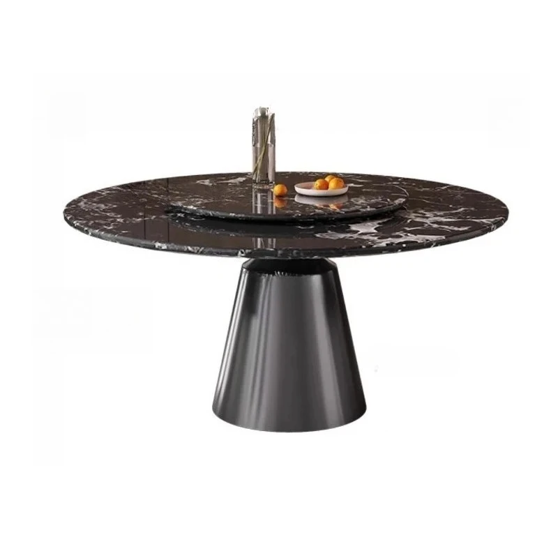 hh-Minimalism Rock Plate Dining Tables Nordic Kitchen Round Table Dining Room Mesas Redondas Comptoir De Cuisine Furniture^