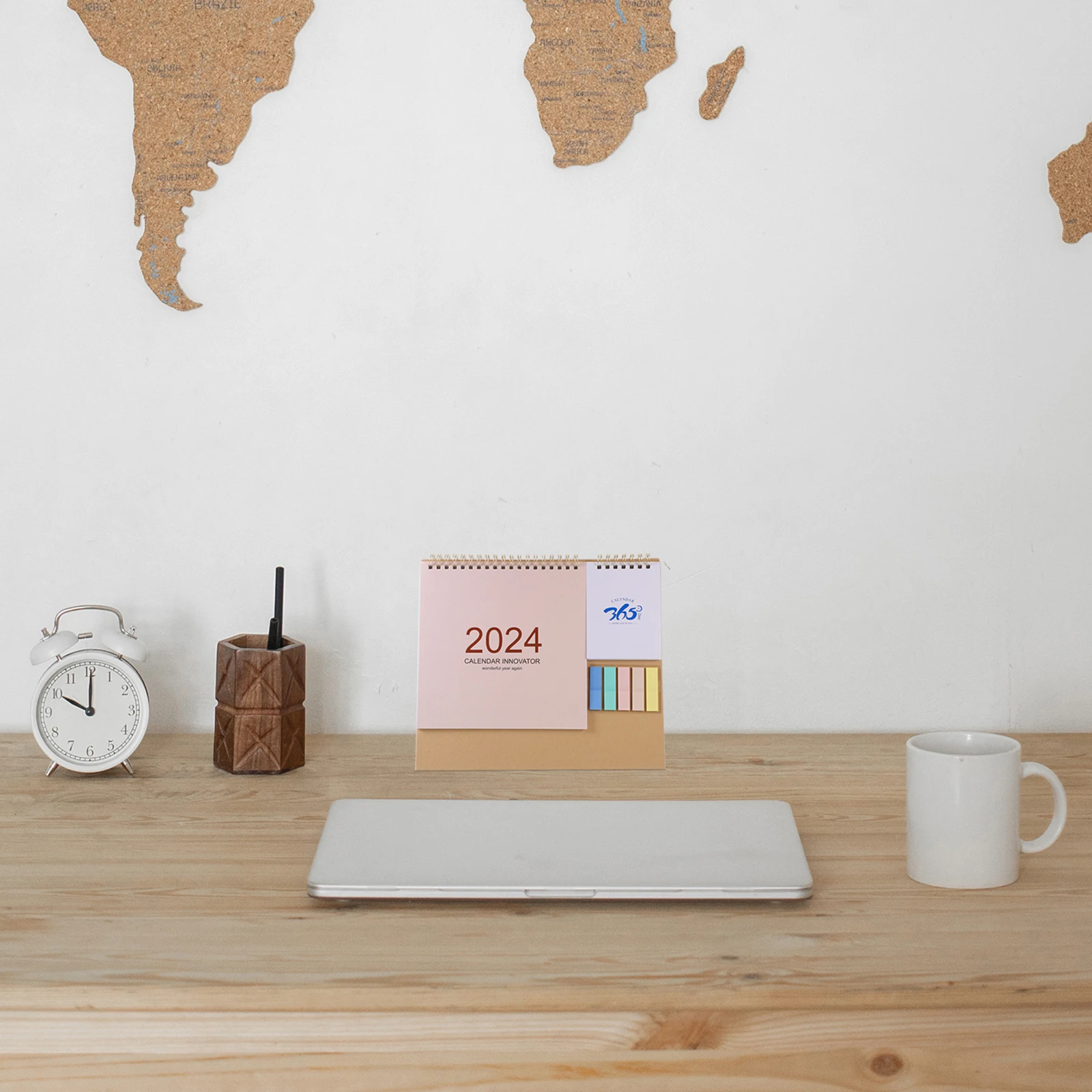 

2024 Desk Calendar St Cattle Frame Minimalist Business Memo Notes Daily Planner Office Supply Table Decor