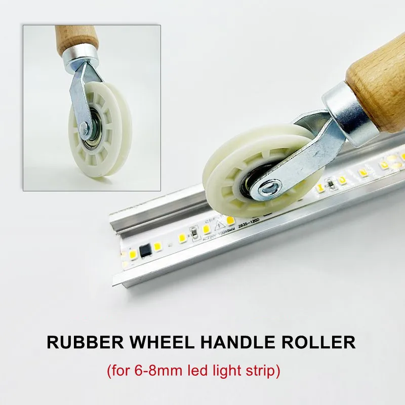 Handle Roller for 6-8mm LED Light Strip Install Tool Aluminum Profile Hard Bar Light Channel Silicone Cover Lamp Fix Accessories