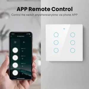 TUYA WIFI Smart Touch Switch Light Brazil 4x4 Neutral Wireless 4/6 Gang RF433 Remote In Outside Light Smart Life Alexa Google Home 11 Main Sales 4x4 TAKEN - №1