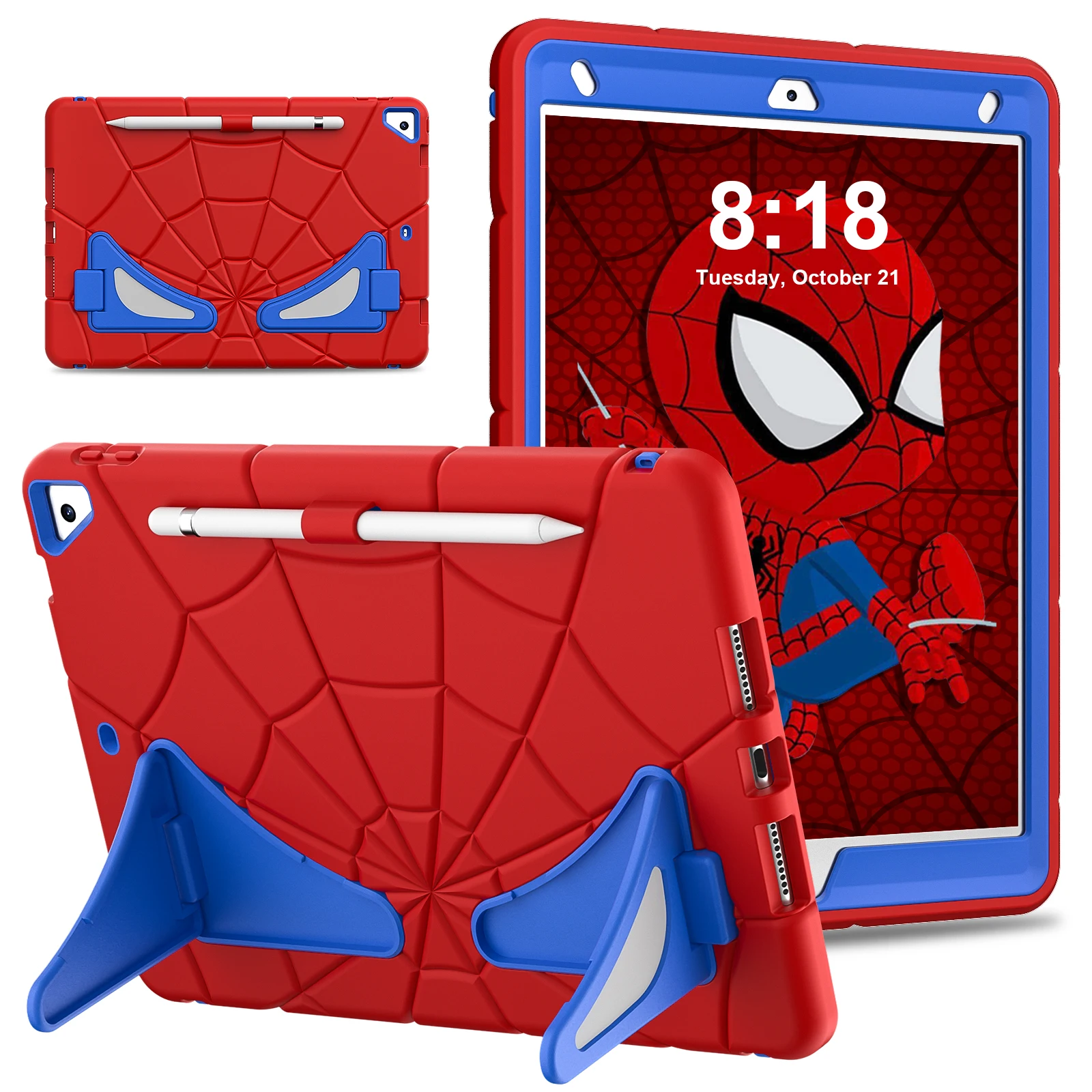 

Детский милый силиконовый чехол для ПК, универсальный для iPad 10,2, 2019, 2020 2021, 7-го, 8-го, 9-го поколения, противоударный защитный чехол со встроенной подставкой