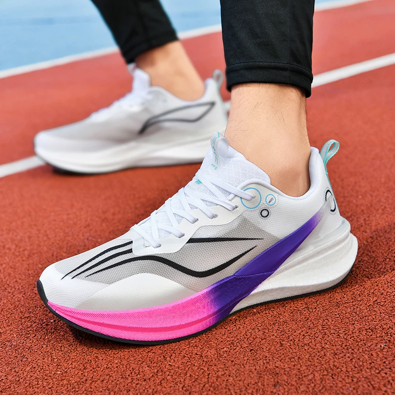 

Новые кроссовки для бега и марафонского спорта, сетчатая ткань с настоящей карбоновой пластиной, мужская и женская походная обувь 2025 года, мужская