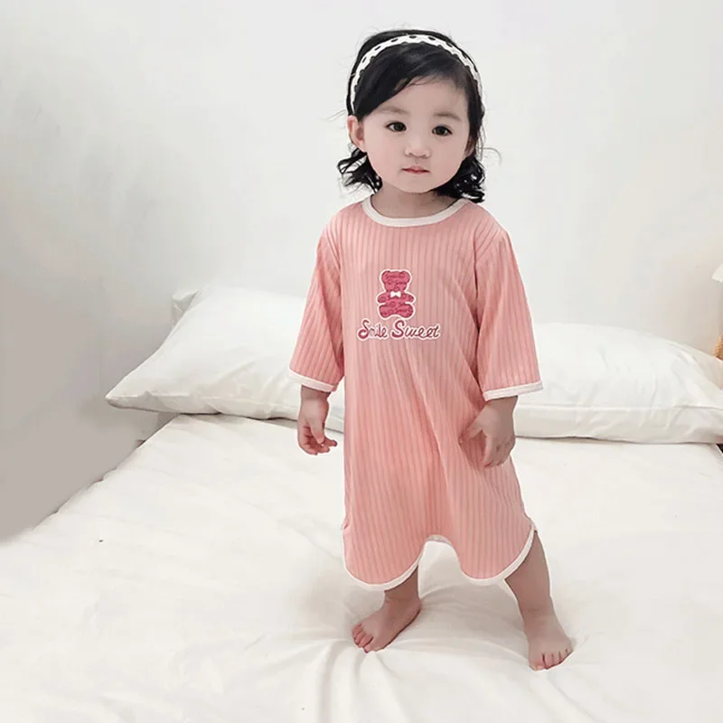 Summer Newborn Pajamas Robes Baby Pajamas Ice Silk Cute Cartoon Baby Pajamas Thin Pajamas Baby Clothes New Born