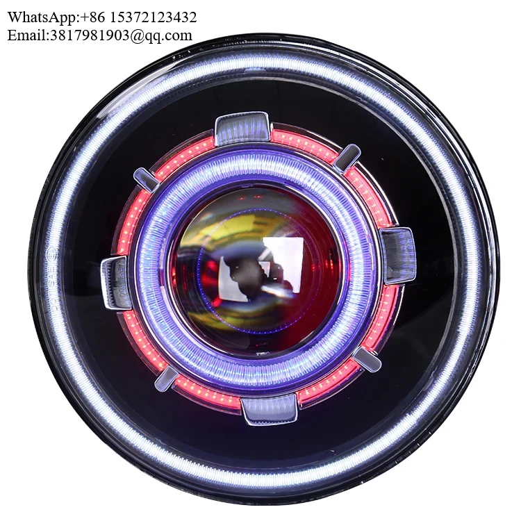 

Starry Sky Design 7 Inches Blue-tooths Headlights With High Quality RGB 7" Inch Round Led Headlights for Jeep Wrangler Jk Tj Lj