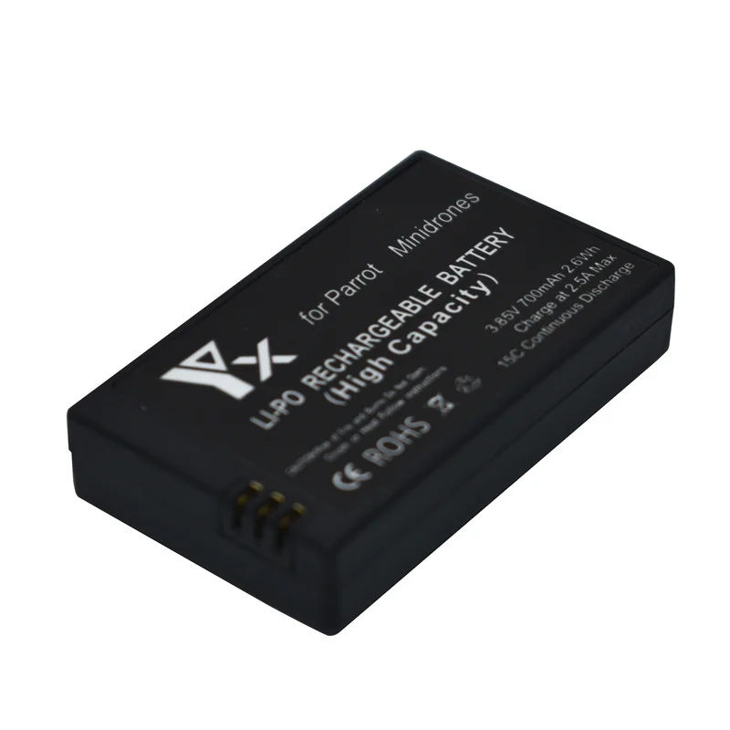 3.85V 700mah Replacement Lipo Battery Large Capacity Drones Battery For Parrot Mini Drones Mambo,Jumping Sumo&Rolling Spider