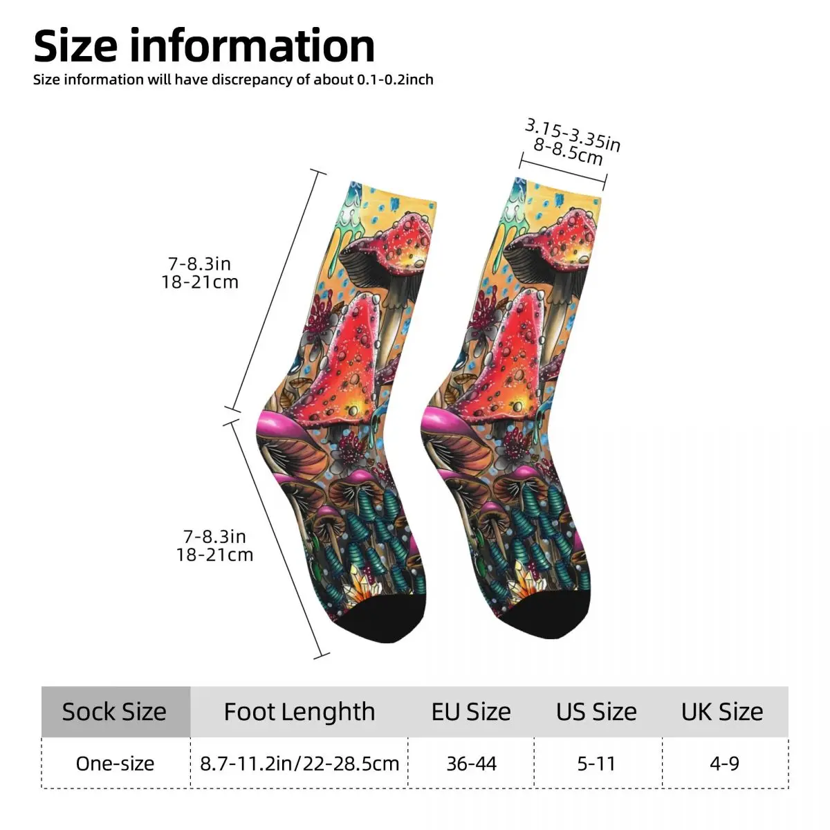 Miracle Mushroom Sock Printed Man Polyester