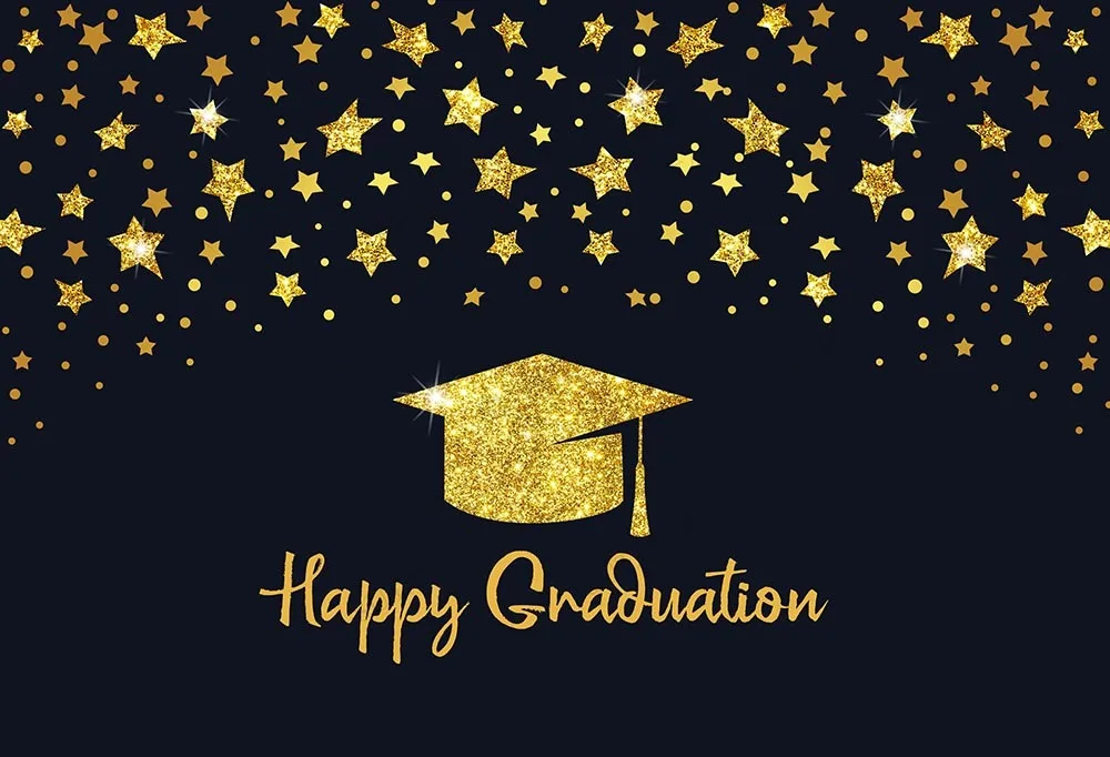 2022 Graduation Season Background Photography White Balloon Gold Balloon Class Flash Point Optics Caps Friends Party Party Photo