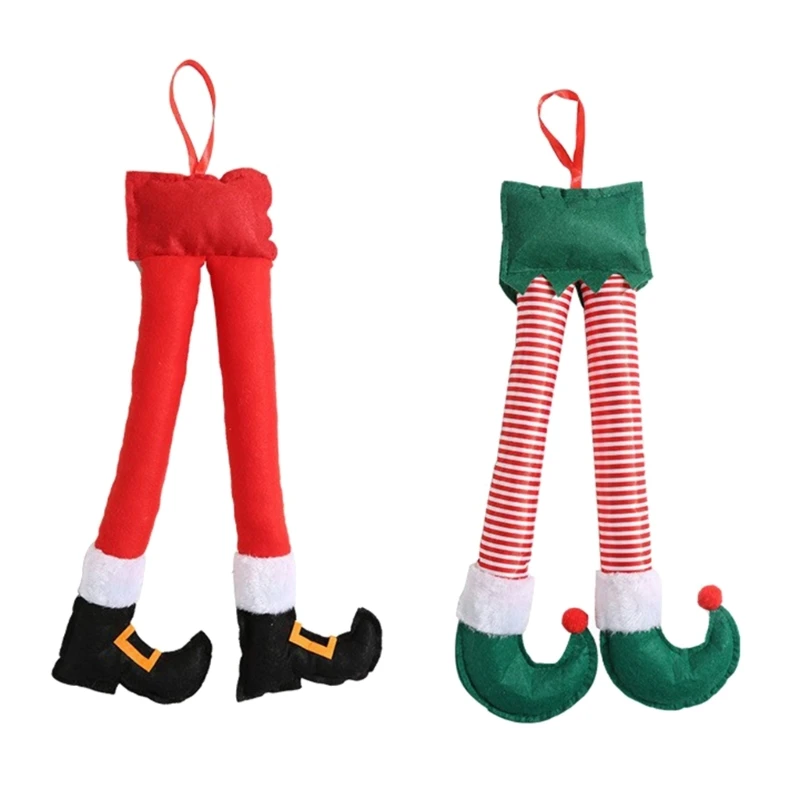 

Elf Santa Leg Ornament Car Party Tree Pendant for All Model Car Auto Trunk Decoration Christmas Holiday Decor