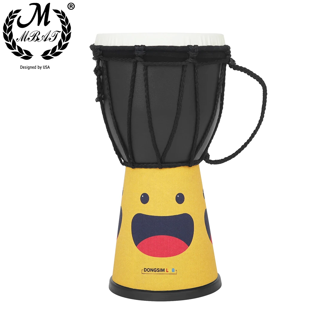 M MBAT 4 Inch Djembe Drum Cavity Portable Children's Hand Drum Imitation Sheepskin Face Percussion Instrument ABS Djembe Drum