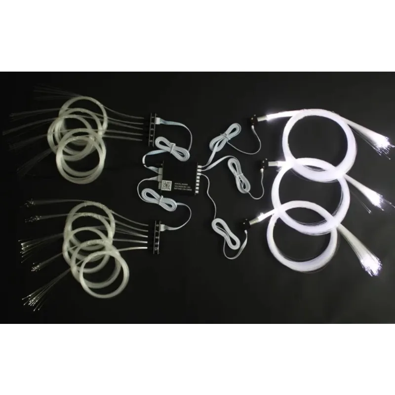 7-Color Ambient Light Emitting Diode Optical Fiber Application Voice Control Roof Split Meteor Starry Sky RGBW