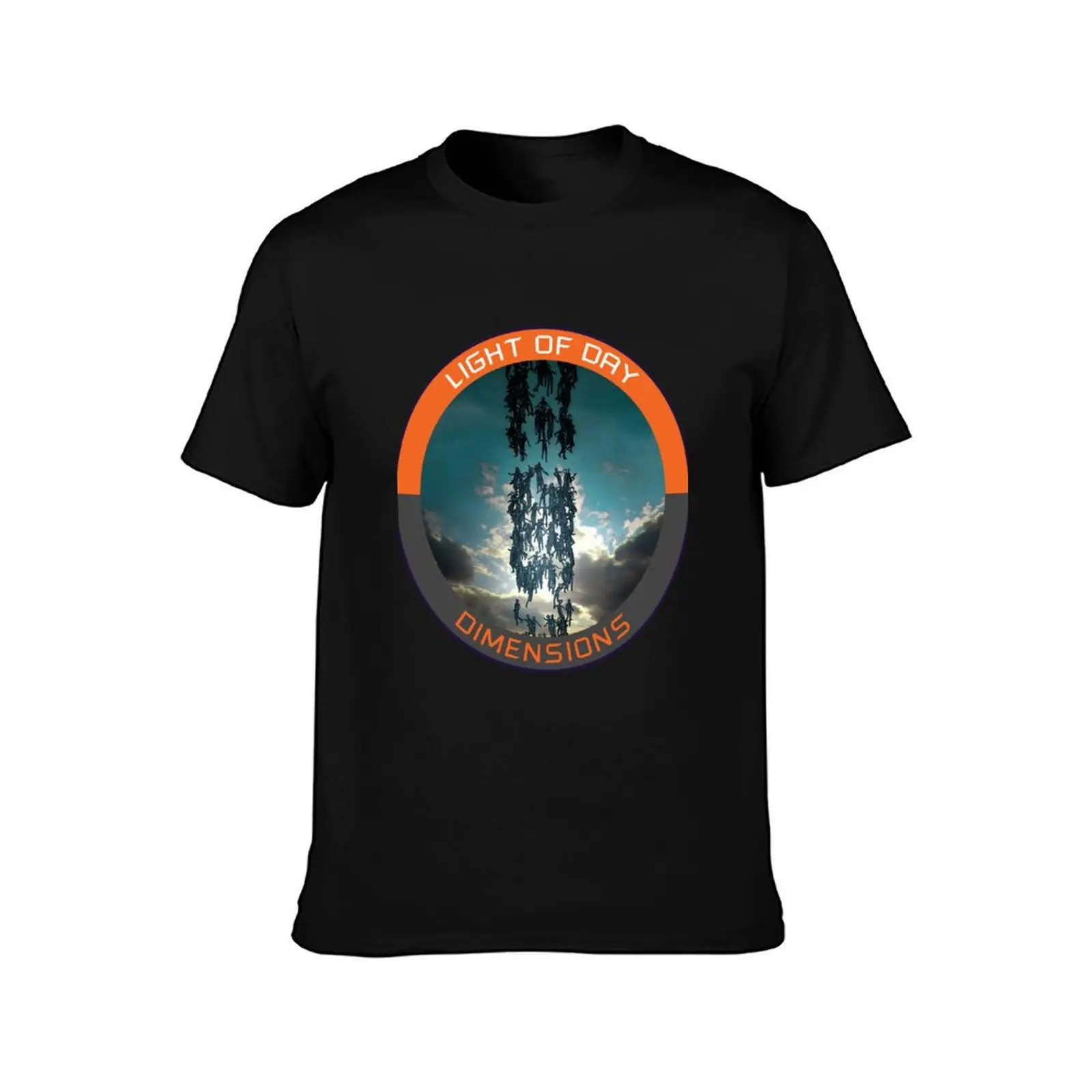 Light Of Day - 'Dimensions' (Round Tower Logo - Orange) T-Shirt anime stuff quick drying Men's t-shirt