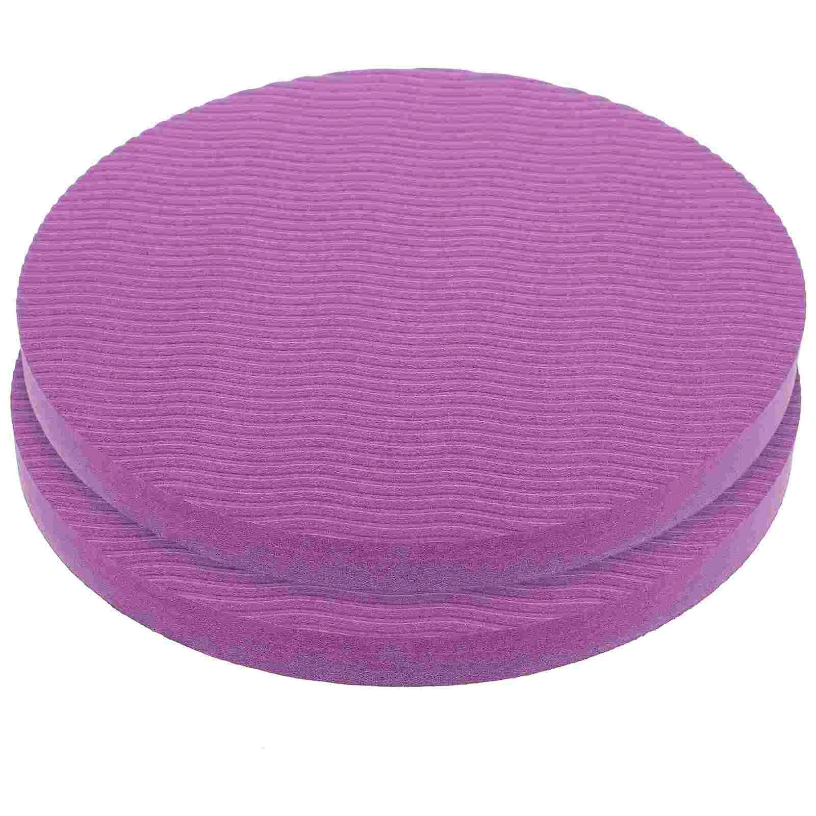 

2 Pcs Yoga Balance Mat Extra Thick Mats Sports Towel Supplies Kneeling Round Pad Anti-skid Workout Support Tpe Cushion Man