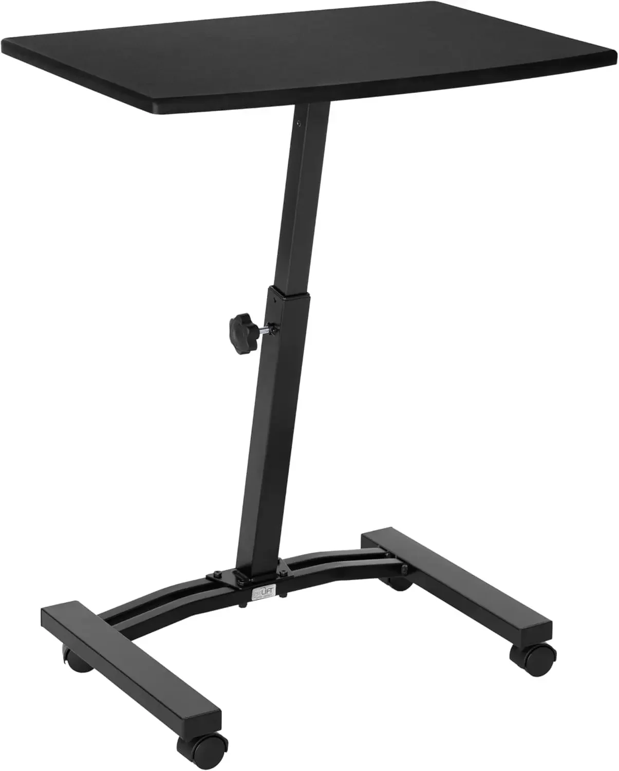 Airlift Mobile Height Adjustable Laptop Stand Computer Workstation for Sitting ClassroomHome Office Medical Table w/Wheels,Black