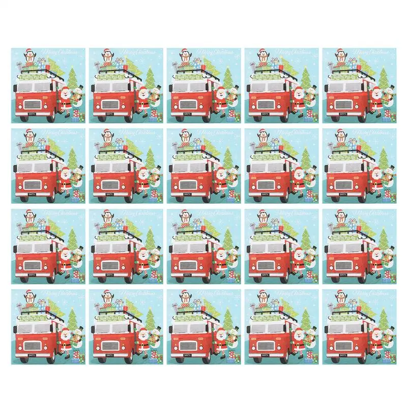 Napkins For Christmas Decorative Napkin Christmas Napkins 20-Count Holiday Napkins Santa Printed Winter Paper Napkins Christmas