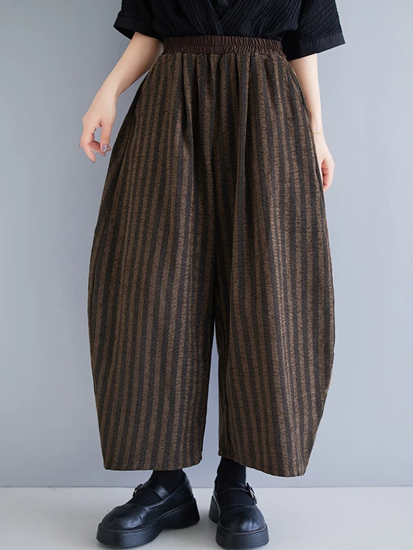 Auténticos Pantalones Anchos de Pana con Rayas Estilo Vintage Chino, de Cintura Alta, Casuales, para Mujer, Otoño 2026
