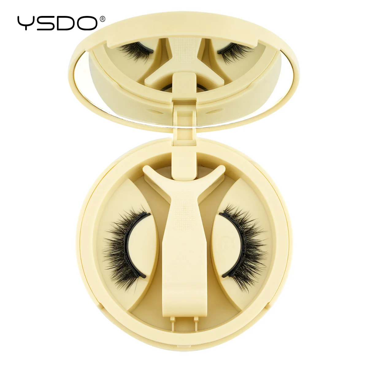 YSDO Magnetische Wimpern 1 Paar Natürliche Magnetische Nerz-Kunstwimpern Wiederverwendbare Flauschige Dicke 3D Falsche Wimpern mit Applikator Klebefrei – Detail 7