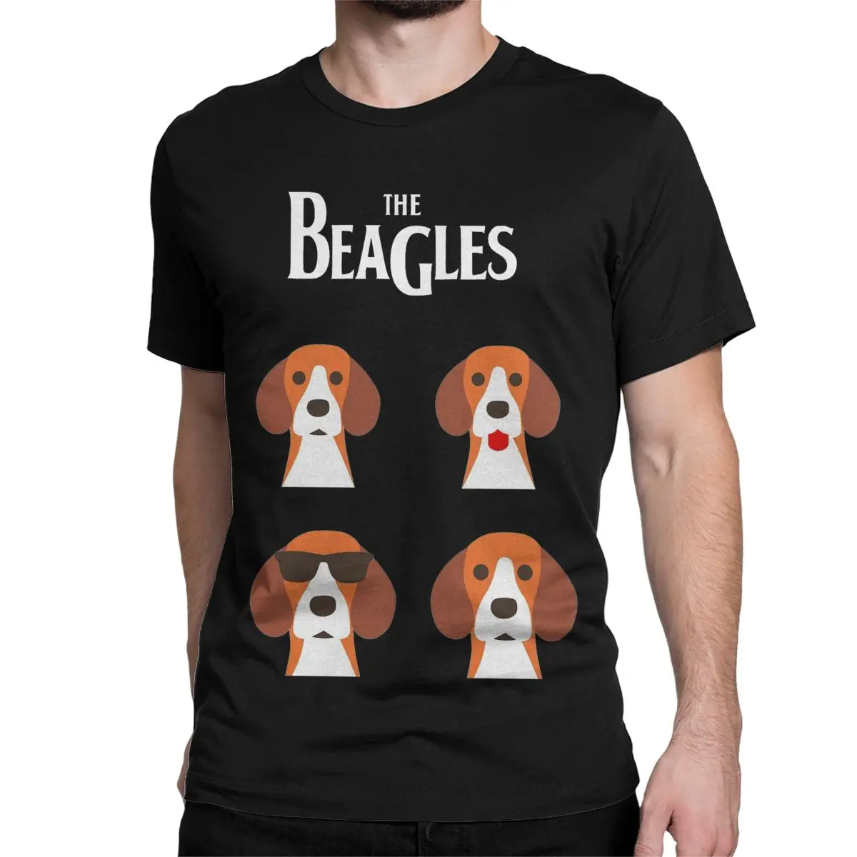 Men Women Beagles T Shirt Dog Animal Pure Cotton Clothing Creative Short Sleeve Round Neck Tee Shirt Plus Size T-Shirt