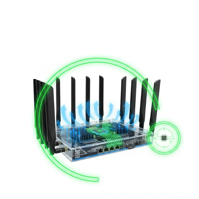 

Модем 5G CPE на чипсете MTK7988AV Quad Core с поддержкой Sdx75, двухдиапазонный/трехдиапазонный Wi-Fi 7, порты 2.5G WAN/LAN, слот для SIM-карты, устройство для бесперебойного подключения к сети