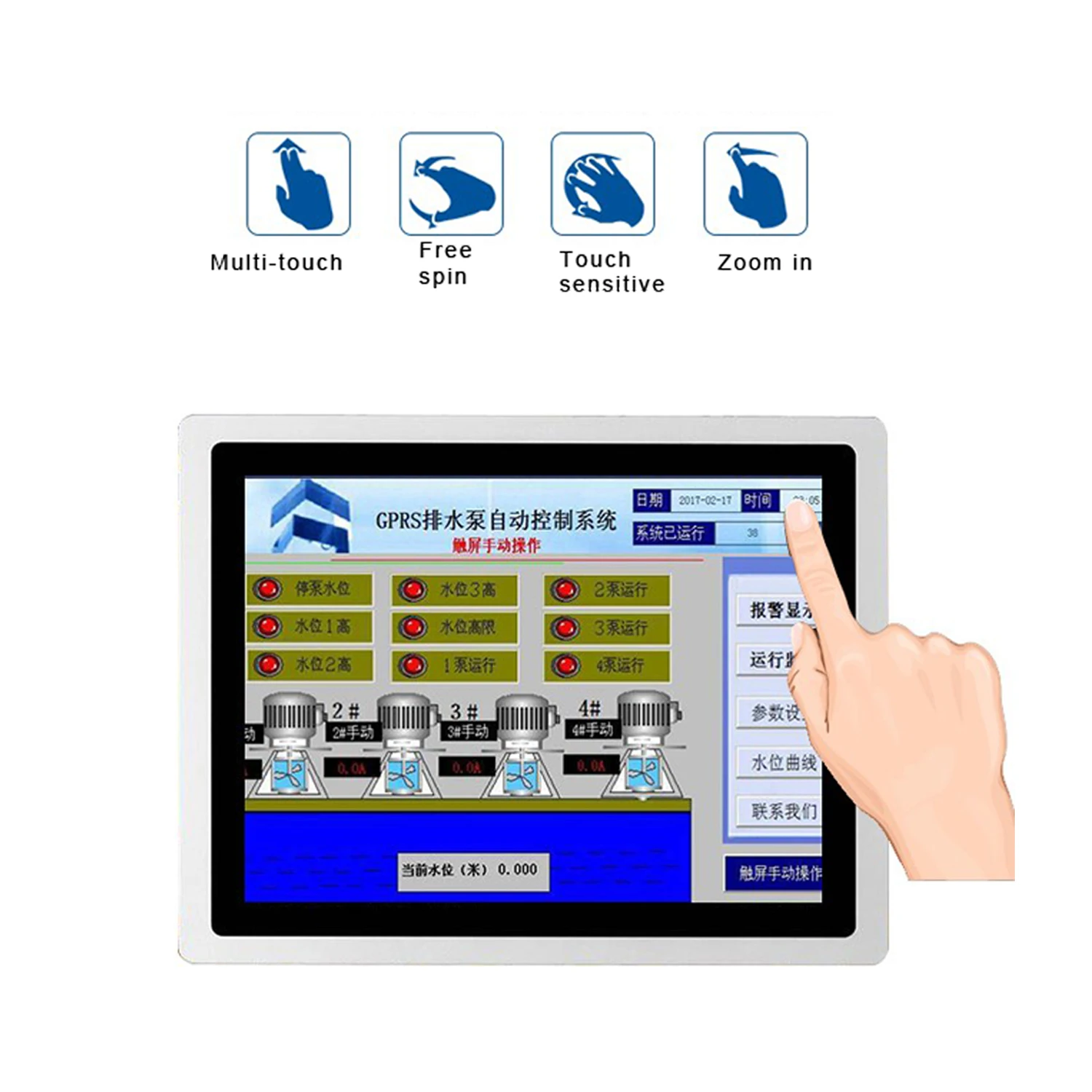 15 Polegada industrial tudo-em-um tablet pc com tela de toque capacitivo núcleo i3 painel de computador pc embutido wifi 1024*768 para win10