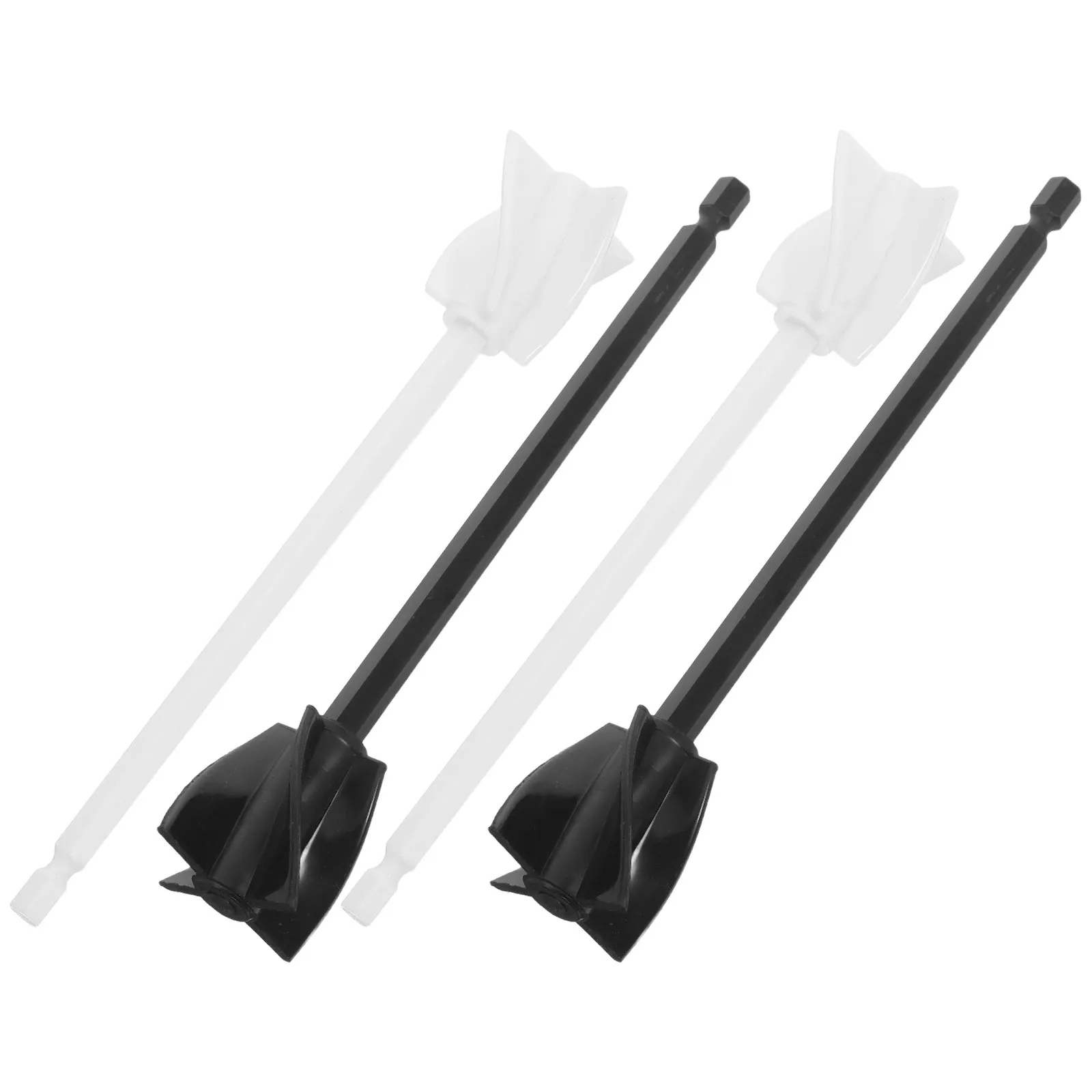 4Pcs Drill Mixing Attachment Spiral Stirring Rods for Epoxy Resin Paint Wax Cream Blending Professional Mix Stick Small