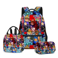 Dibujos animados populares divertidos Gubby felpa impresión 3D 3 unids/set mochilas escolares para estudiantes mochila para ordenador portátil bolsa de almuerzo portátil estuche para lápices