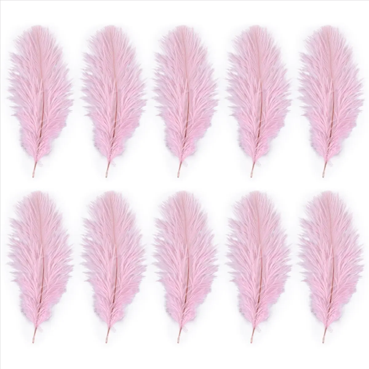 ABYA 10 pcs Natural Ostrich Feathers Wedding Party Decoration Pink 20-25cm