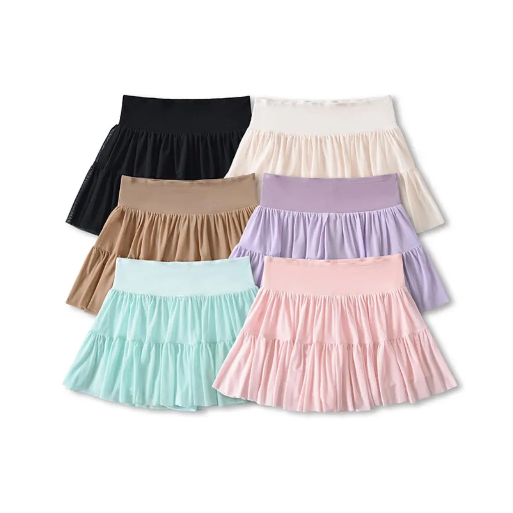

Women's Mesh Pleated Cake Skirt High Waist Slimming Summer Sweet Spice Girl Pure Desire Anti-Glow