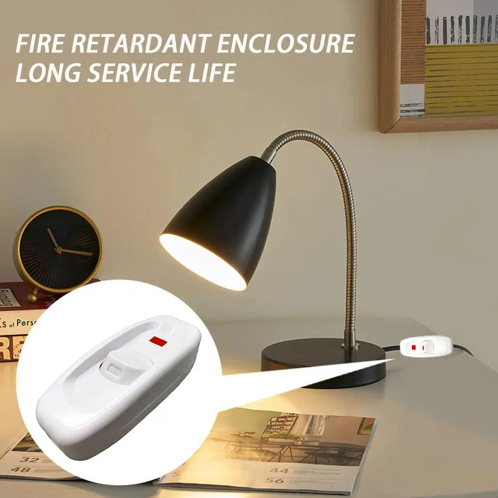 Household Bedside Lamp AC 250V 10A Inline ON/OFF Table Cord Indicator Desk LED with Cable Light Lamp