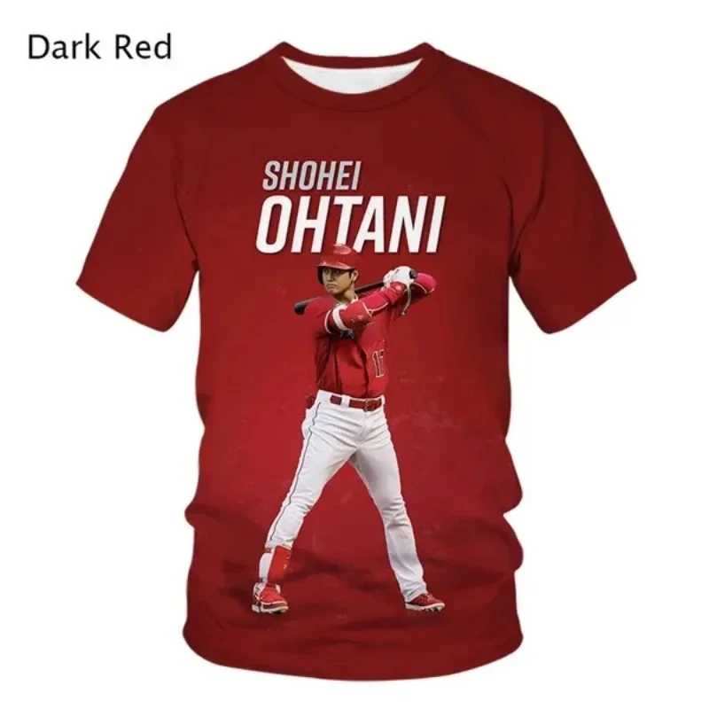 Baseball Star Shohei Ohtani uomo e donna t-shirt stampata in 3D girocollo manica corta Unisex abbigliamento taglie forti t-shirt sportiva