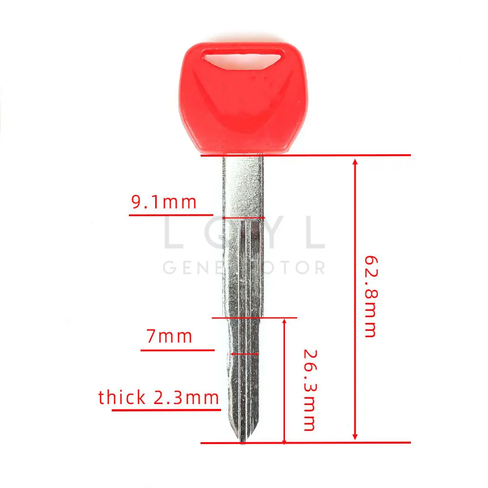 3 Stuks Nieuwe Lege Sleutel Motorfiets Vervangen Ongesneden Sleutels Voor Honda 62Mm Scooter Magneet Anti-Diefstal Slot Zilveren Vleugel 600 400 Faze 250 Abs