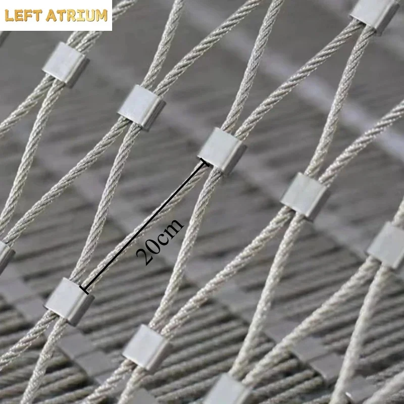 304 Stainless Steel Wire Rope Net Multi Purpose Safety Protection Grid Anti High Altitude Fall Zoos Durable Sturdy Fence Mesh