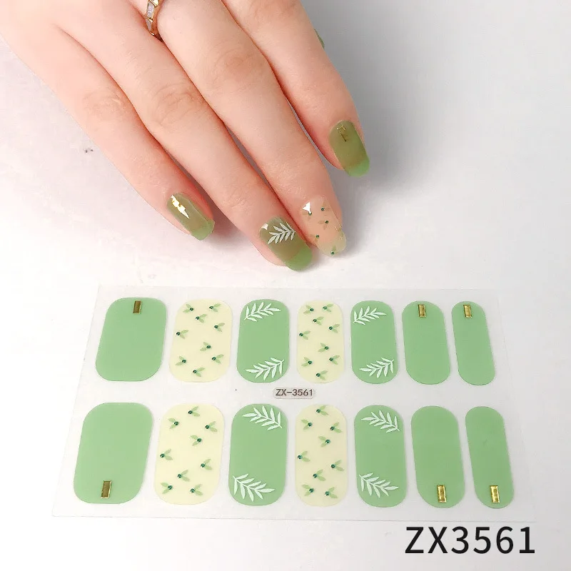 MEBIS Nail Sticker ZX Nobake Gel Threedimensional Diamond Bronzing  Full  Waterproof Oil Film Nail Nails Sticker