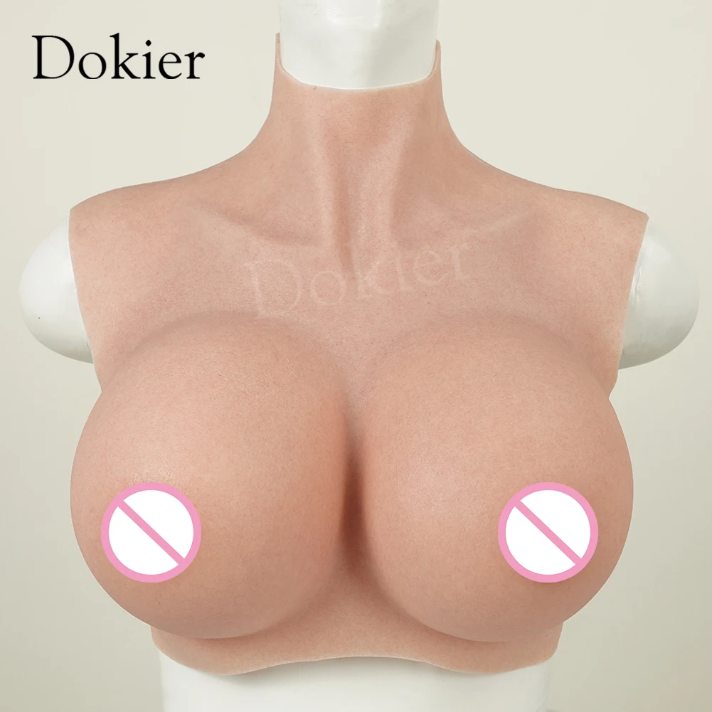 Dokier Realistic Silicone Huge Fake Breast Forms Boobs for Crossdressers Drag Queen Crossdressing Shemale Crossdress Prothesis