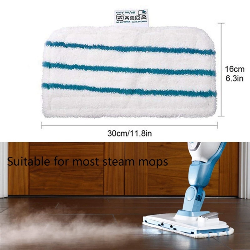 2PCS Mop Pads for Black/Decker Steam Mop FSM1600 1610 1620 1630 Washable Replacement Cleaning Mopping Cloth