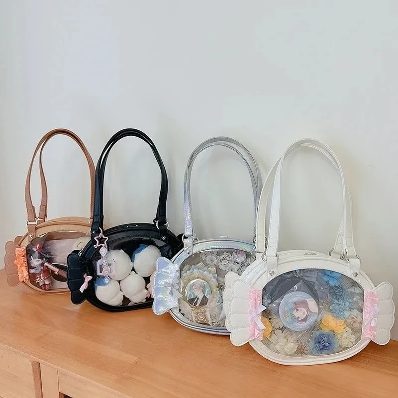

Sweet Candy Bow Ita Bolsos Mujer Lolita Transparent Bag Chain Crossbady Shoulder Bags Original Sac Femme Casual Kawaii Bolsas