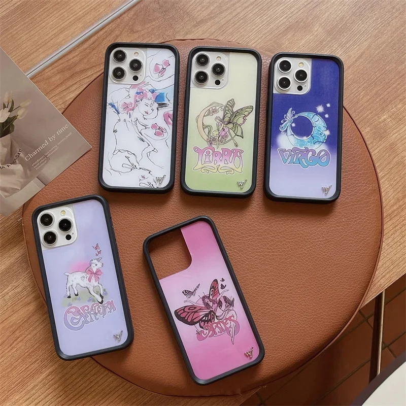 

Wildflower 3D Girl sheep Phone Case for iPhone 16 15 14 13 12 Pro Max Plus 17 pro Wildflower Fairy Butterfly Cute Cartoon Cover